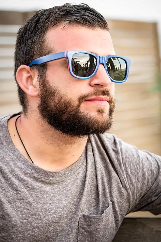 Lunette en bois solaire homme SAN FRANCISCO BLUE Sevellia