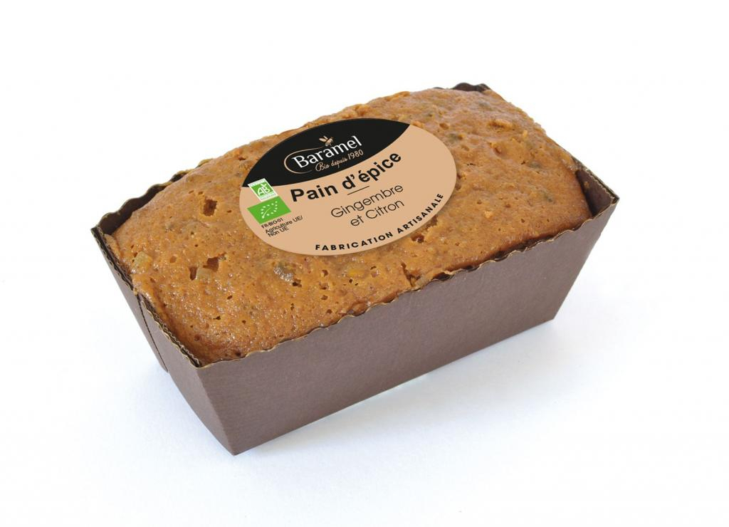 Pain d'épice au Gingembre et Citron biologique 300g - Baramel