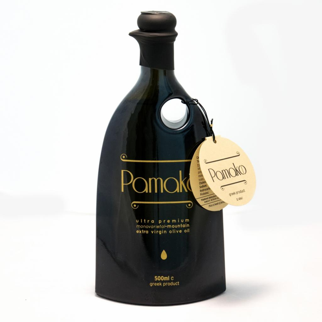 Huile d'olive PAMAKO vierge extra 500ml - Forte teneur en polyphénols