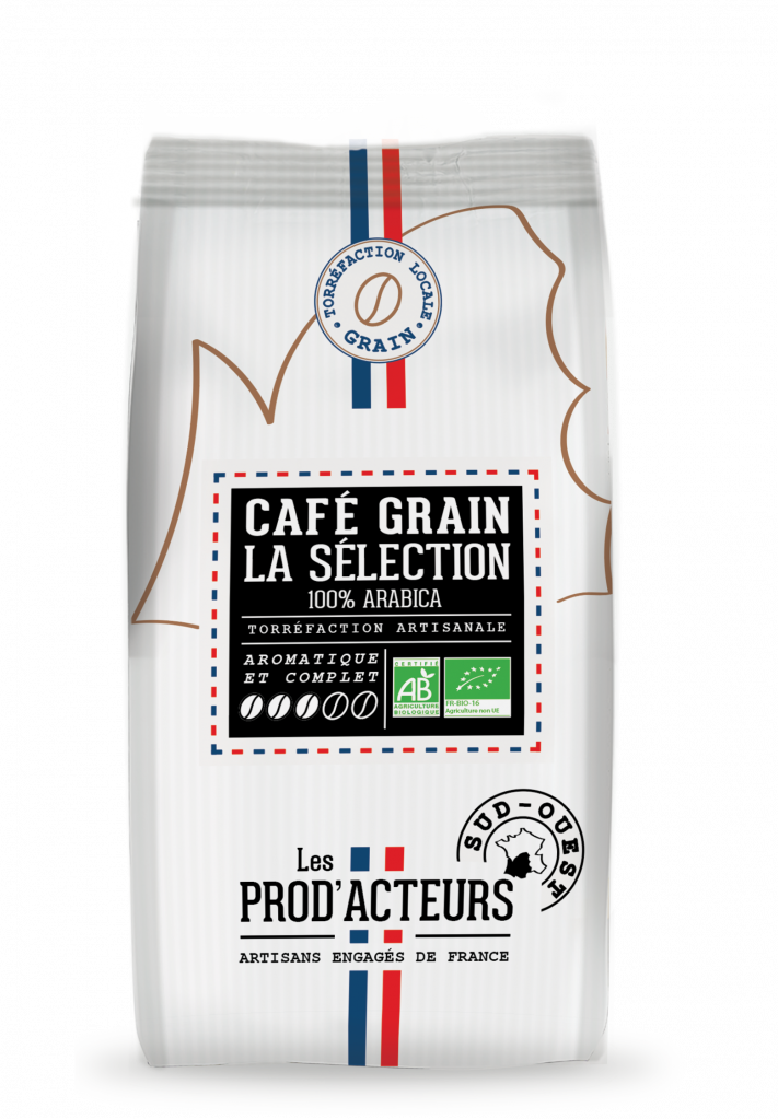 Café La Sélection Pur Arabica Bio grain KG Les Prod'Acteurs