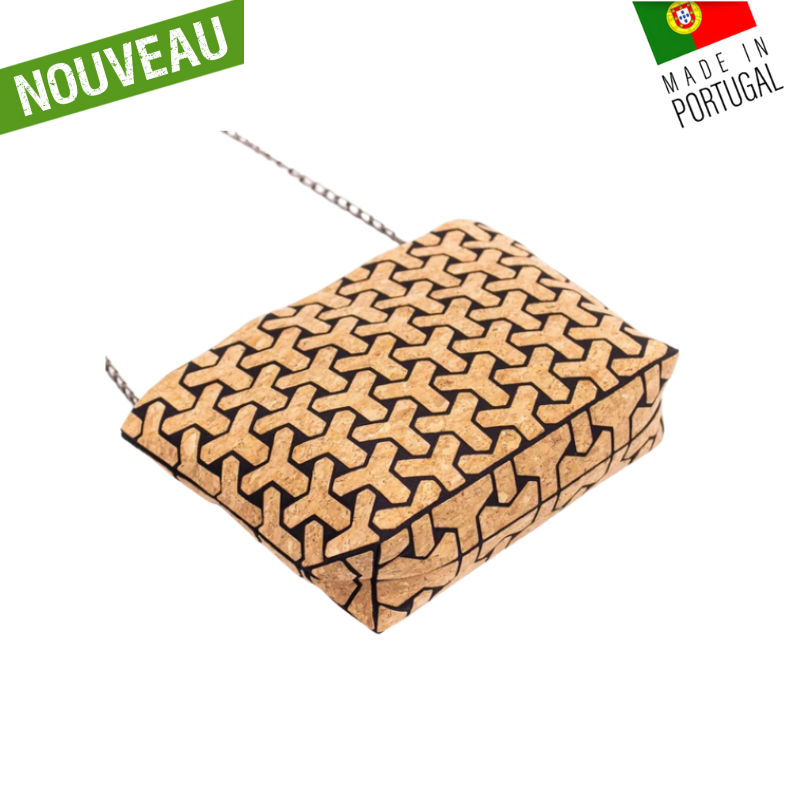 Sac bandoulière artisanal en liège "Origami"