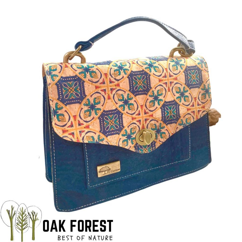 Sac Bandoulière Femme Kmisso 30625 - Toile Vegan - Grand - Multicolore Logo