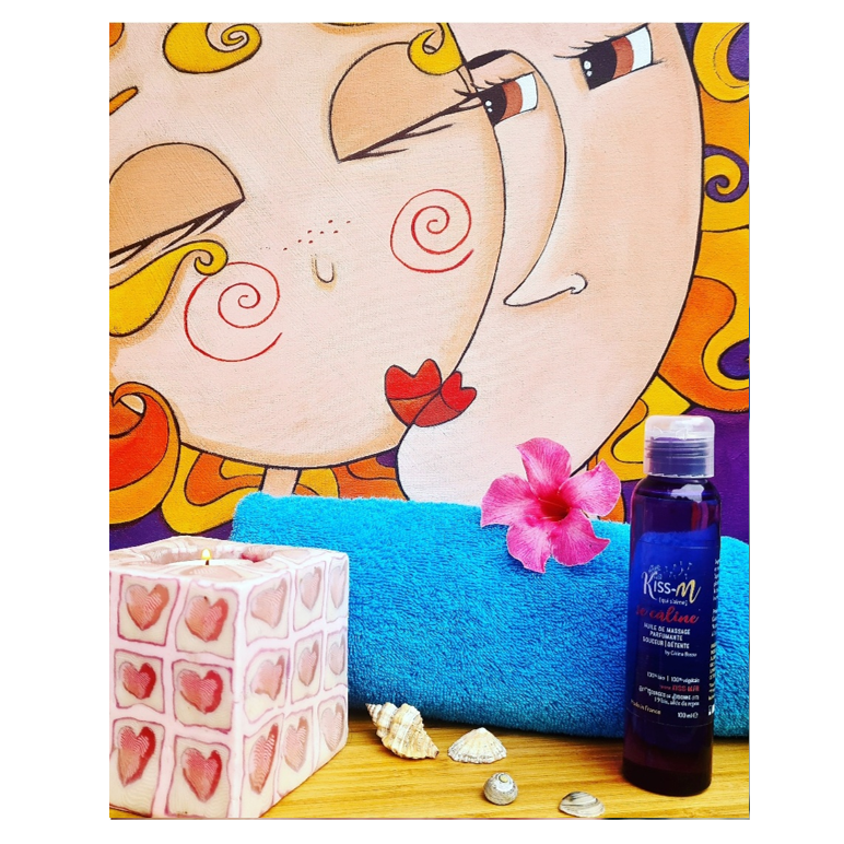 SE CÂLINE L'huile de massage bien-être Kiss-M by Céline apaisante et hydratante, pour toute la famille, nourrissons, enfants, adultes