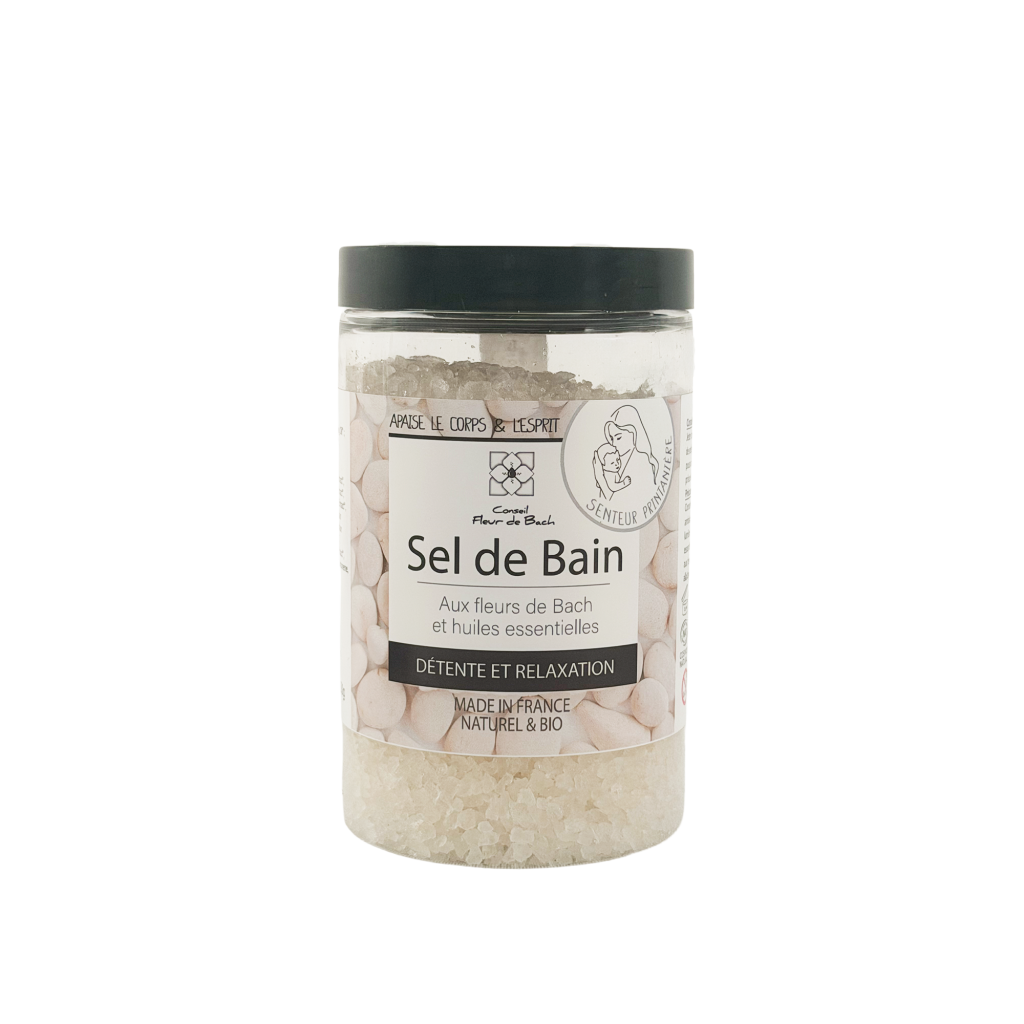 Sel de bain aux fleurs de Bach et aux Huiles essentielles -Détente et Relaxation BIO