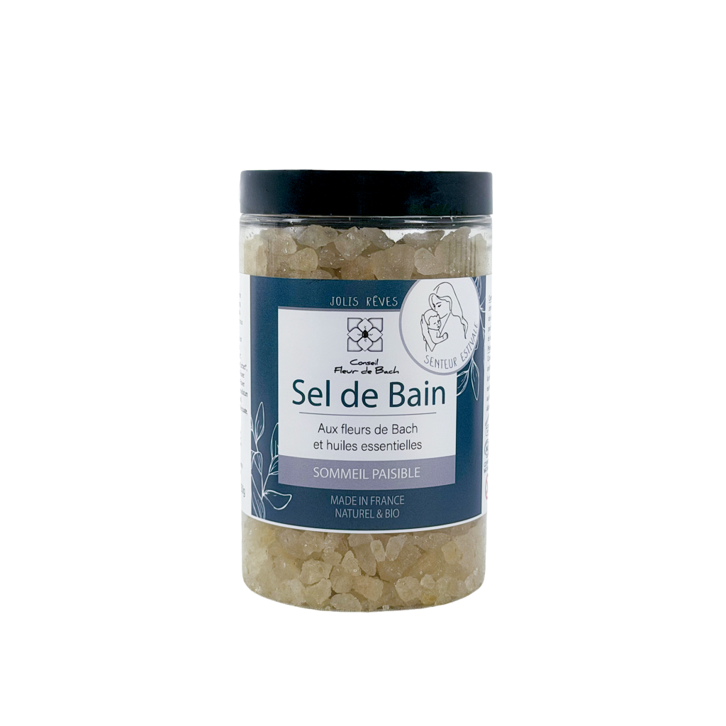 Sel de bain aux fleurs de Bach et aux Huiles essentielles - Sommeil paisible BIO