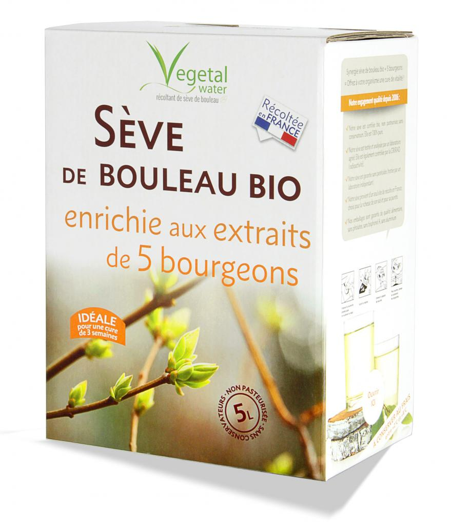 Sève de bouleau bio non pasteurisée aux 5 bourgeons 5L - récolte 2023