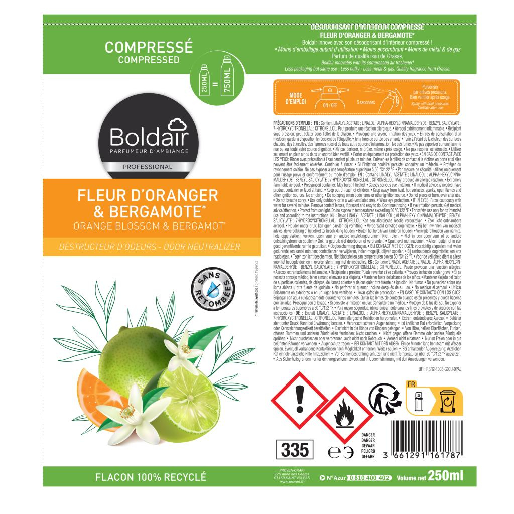 BOLDAIR -Gel destructeur d'odeur Thé Blanc Vanille -Neutralise les BOLDAIR -Gel destructeur d'odeur Thé Blanc Vanille -Neutralise les