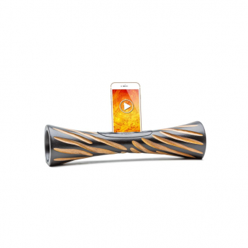 Enceinte Bois Mangobeat - Amplification Naturelle Smartphone Sans électricité, Design Wengé
