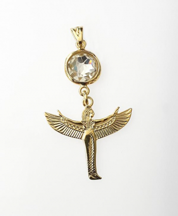 Collier Cordon Ajustable Avec Pendentif Déesse Isis - Argent Tibétain - Longueur 85cm - Neuf Avec étiquettes