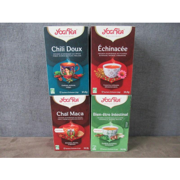 4 boites d'infusions bio Yogi Tea lot n3