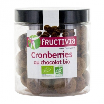 Cranberries séchées Bio au chocolat - 100 g - Fructivia