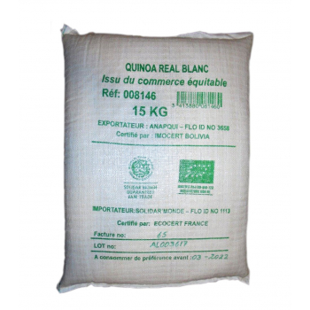Quinoa blanc bio sac 15 kg
