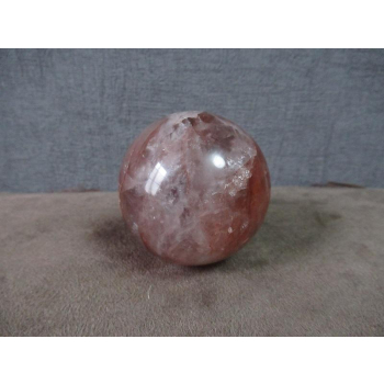 Sphère quartz hématoide rouge