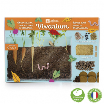 Vivarium observation des racines et vers de terre 