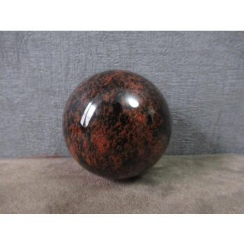 Sphère en obsidienne brune