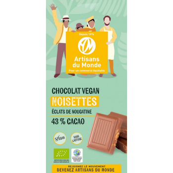 Chocolat vegan noisettes