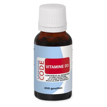 Vitamine D3 naturelle - 20ml - Laboratoire Code