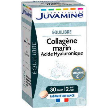 Collagène Marin - Acide Hyaluronique Equilibre 60 comprimés - Juvamine 