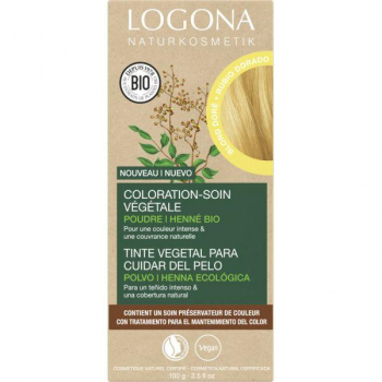 Soin colorant Bio 100 % Végétal - Blond Doré - 100 gr - Logona