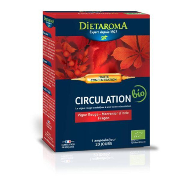 Circulation Bio - Haute concentration - 20 ampoules - Dietaroma 