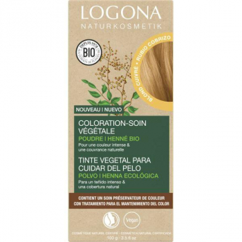 Soin colorant Bio 100 % Végétal - Blond Cuivré - 100 gr - Logona