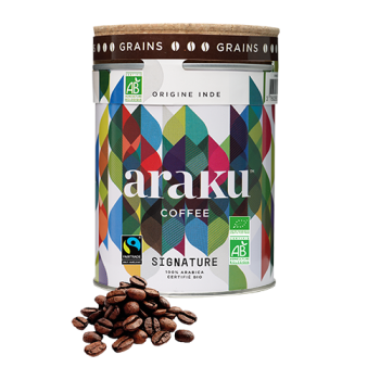 Signature - café en grains - boîte 200g -100% arabica origine Inde