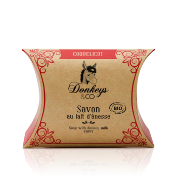 Savon Bio Coquelicot lait d’ânesse 25g DONKEYS AND CO