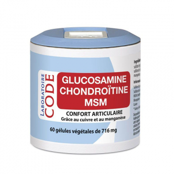 Glucosamine / Chondroitine MSM - 60 gélules - Laboratoire CODE 
