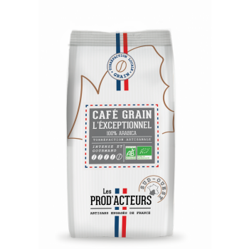 Café L'Exceptionnel Pur Arabica Bio grain KG Les Prod'Acteurs