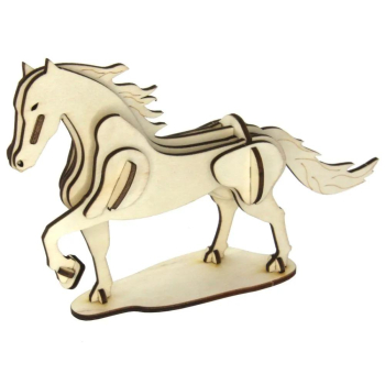 Puzzle 3D en bois Cheval