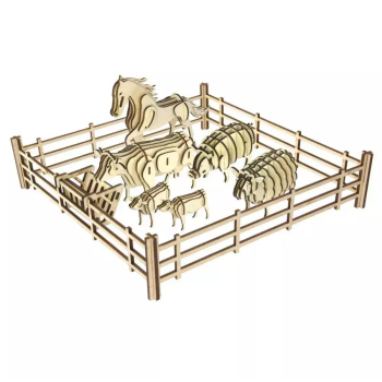 Puzzle 3D en bois animaux de la ferme
