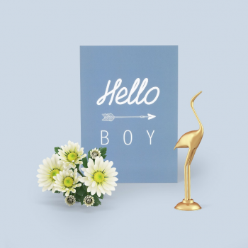 Carte postale Hello Boy" - Loeyou"