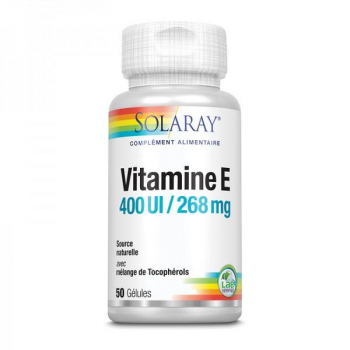 Vitamine E - 400 UI - 268 mg - 50 gélules - Solaray 