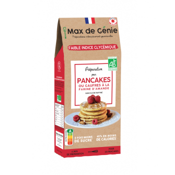 Préparation Bio Pancakes ou Gaufres à indice glycémique Bas - 300 G