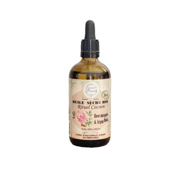 Huile Sèche Bio "Rituel Cocoon" Argan Rose musquée Cocoon'Essence 1