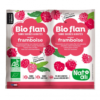 Bioflan framboise sans sucres ajoutés 8g bio - Nat-Ali