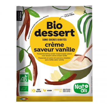Biocrème vanille sans sucres ajoutés 1l bio - Nat-Ali