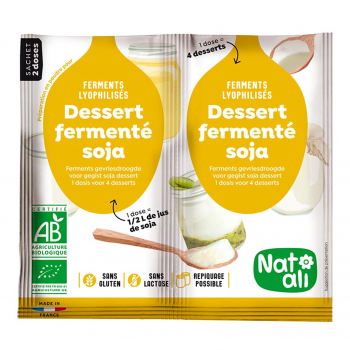 Ferments pour dessert au soja 2x6g bio - Nat-Ali