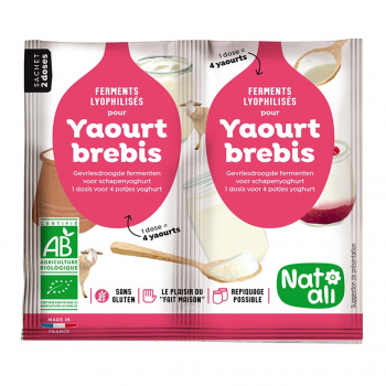 Ferment pour yaourt au lait de brebis 2x6g bio - Nat-Ali