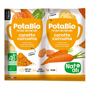 Potabio carotte-curcuma 2x8,5g bio - Nat-Ali