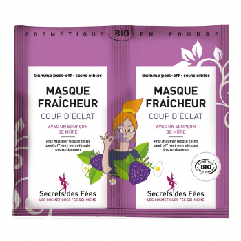Masque peel-off visage Fraîcheur Coup d'éclat 2x8gr bio - Secrets des Fées