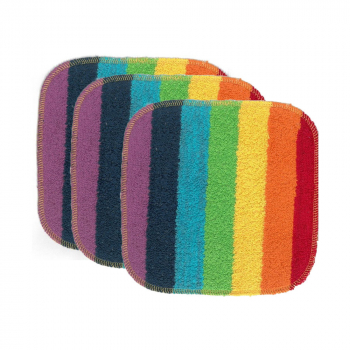 Lot de 3 lingettes multicolores en coton