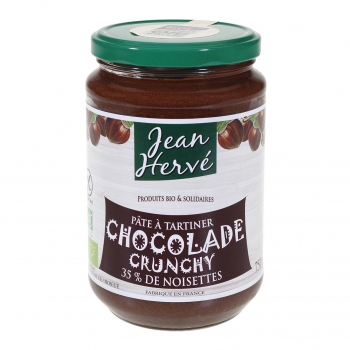 Chocolade Crunchy pâte à tartiner cacao-noisette-lait 750g bio - Jean Hervé