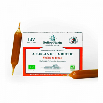 Préparation dynamisée Bio 4 Forces de la Ruche - Ampoules - BALLOT FLURIN
