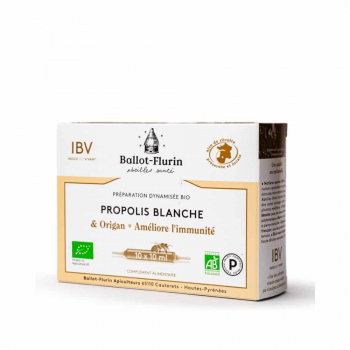 Préparation dynamisée Bio Propolis blanche & Origan - Ampoules - BALLOT FLURIN