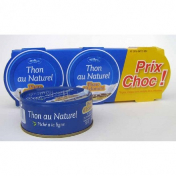 Lot 3 thon albacore au naturel 3x115g