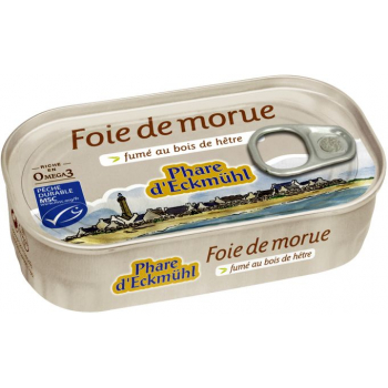 Foie de Morue Fumé au Bois de hêtre - 121g - Phare d'Eckmühl