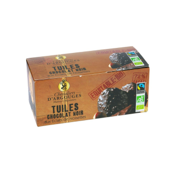 Les Chevaliers d'Argouges - Tuiles chocolat noir Bio 120g