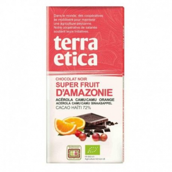 Tablette chocolat noir 72% superfruits 100g