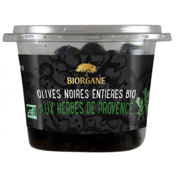 Olive noire ent herbe pot 250g